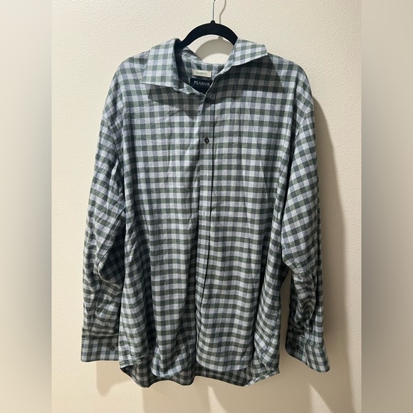 Jos.A. Bank Men's Tailored Fit Shirt - Gray Checkered, XL, EUC, casual, quality - Picture 1 of 6